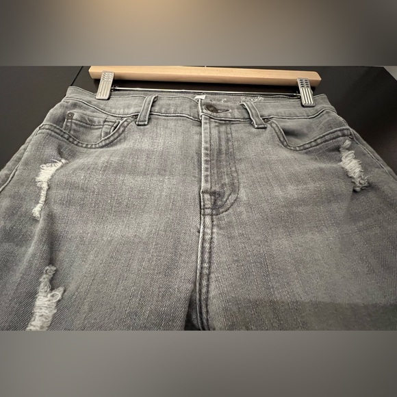 7 For All Mankind The Ankle Skinny Jeans Gray Distressed Size 28 - Picture 10 of 11